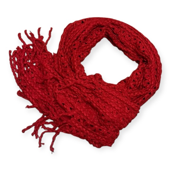 Steve Madden Deep Red Knit Scarf - Picture 2 of 4